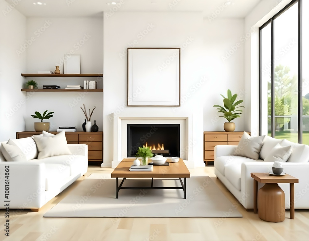 A cozy living room with a gray sofa, pink and white pillows, a round lamp with a warm glow, and a potted plant near a window overlooking a natural outdoor scene. A cozy living room with a gray sofa, pink and white pillows, a round lamp with a warm glow, and a potted plant near a window overlooking a natural outdoor scene.