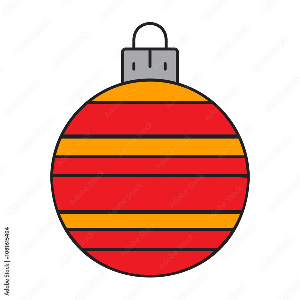 Obraz premium Christmas Ball Flat Icon