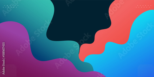 Modern colorful abstract background with geometric wave shapes, nice and cool design. eps10