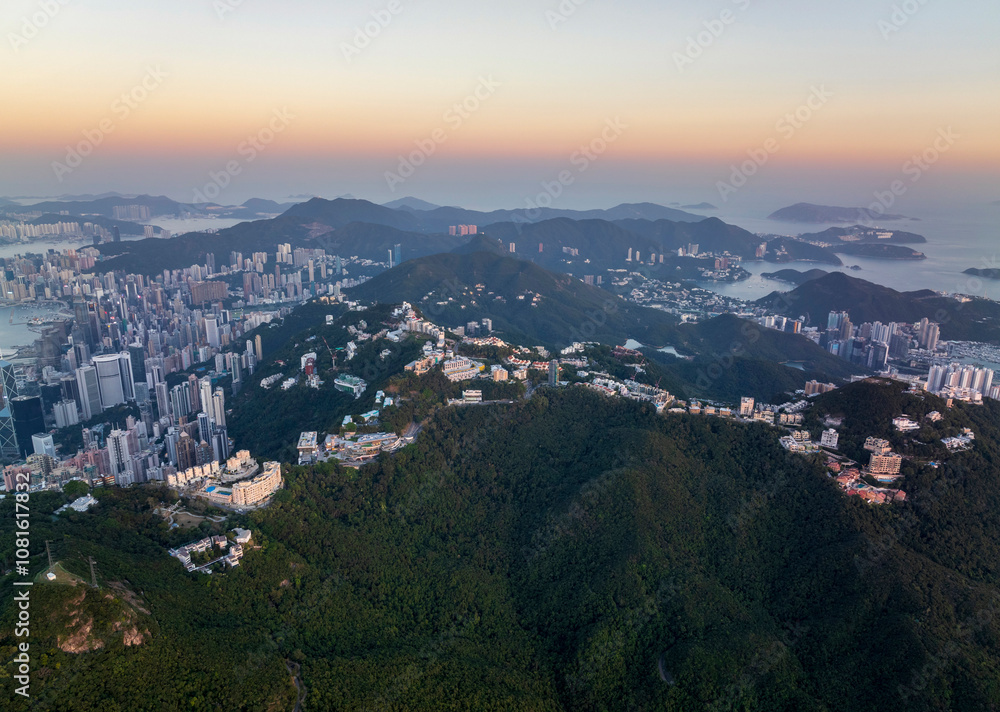 Obraz premium Victoria Harbor View from the Peak