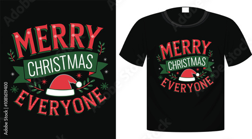 Merry Christmas holiday typography T-Shirt Design, Sticker, Bag, Mug Design