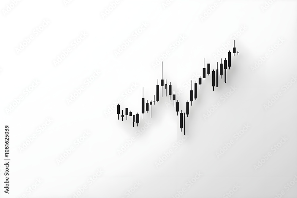 A graph of stock prices is shown with the numbers rising and falling A graph of stock prices is shown with the numbers rising and falling