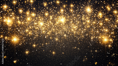 The Golden Glow: A Magical Night of Shimmering Stars