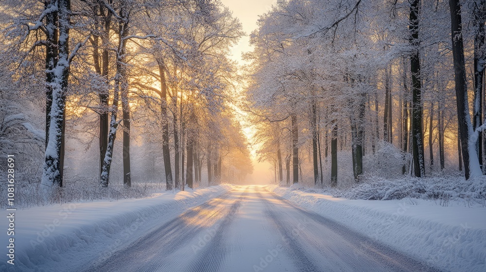 In a winter landscape in Germany, a road covered in snow and trees covered in snow. --ar 16:9 --style raw --stylize 250 --v 6.1 Job ID: 27302821-dbdd-4cdc-baf7-f95ebeda6601 In a winter landscape in Germany, a road covered in snow and trees covered in snow. --ar 16:9 --style raw --stylize 250 --v 6.1 Job ID: 27302821-dbdd-4cdc-baf7-f95ebeda6601