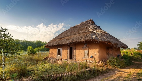 Countryside Memories: The Art of Old Mud Houses in Nature