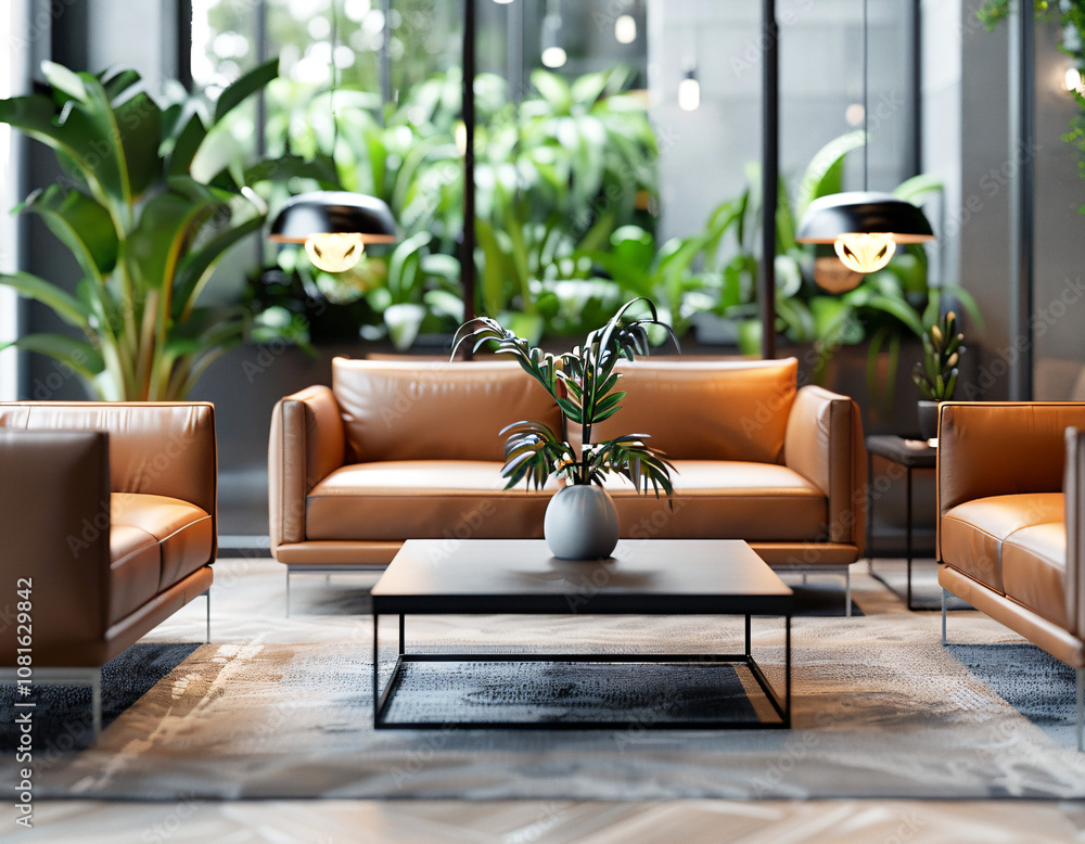 Modern Lounge Interior. Modern Lounge Interior.