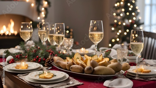 christmas table setting