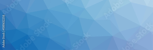 Gradient blue polygon pattern. Low poly design. Vector illustration
