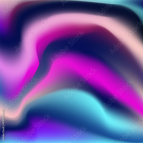 Holographic background with rainbow iridescent strains. Illustration of color interference.