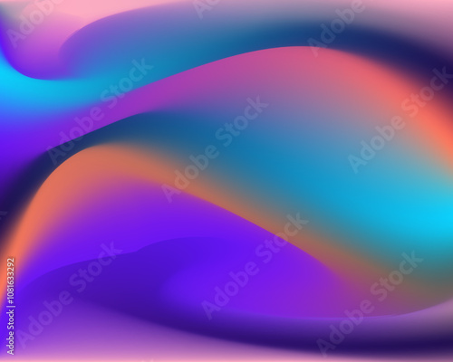 Holographic background with rainbow iridescent strains. Illustration of color interference.