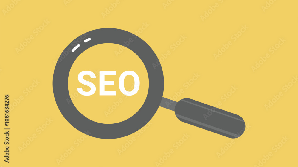 SEO Search Engine Optimization with magnifying glass SEO Search Engine Optimization with magnifying glass