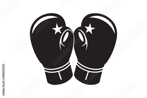 Boxing Gloves silhouette  vector illustration, Boxing Gloves silhouette 