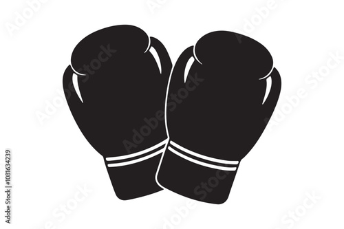 Boxing Gloves silhouette  vector illustration, Boxing Gloves silhouette 