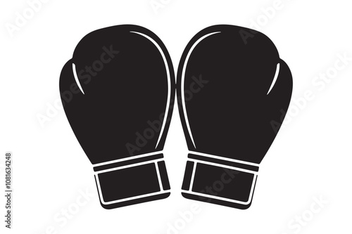Boxing Gloves silhouette  vector illustration, Boxing Gloves silhouette 