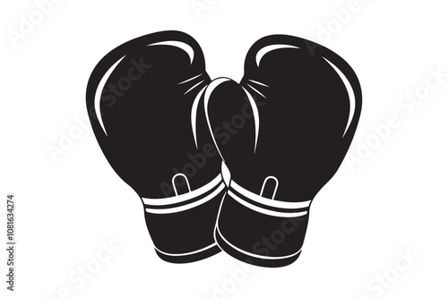 Boxing Gloves silhouette  vector illustration, Boxing Gloves silhouette 