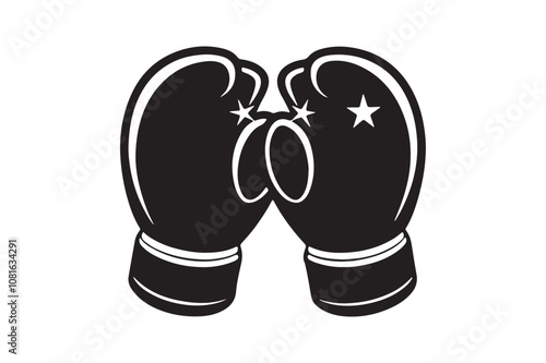 Boxing Gloves silhouette  vector illustration, Boxing Gloves silhouette 
