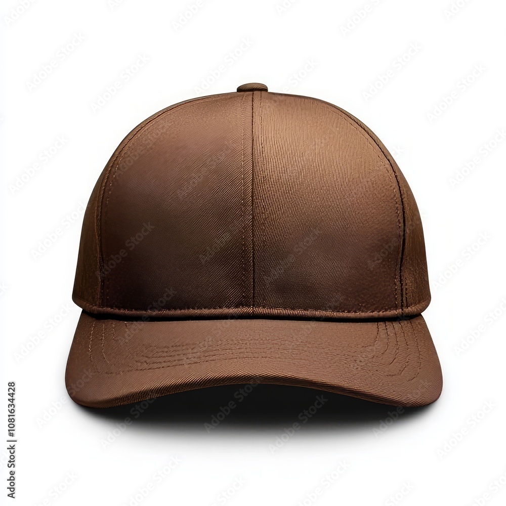 Fototapeta premium realistic high quality Brown snapback mockup isolated