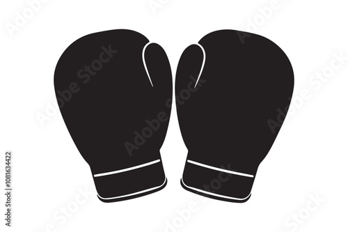 Boxing Gloves silhouette  vector illustration, Boxing Gloves silhouette 