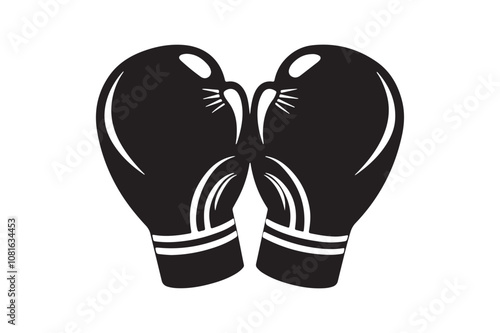 Boxing Gloves silhouette  vector illustration, Boxing Gloves silhouette 