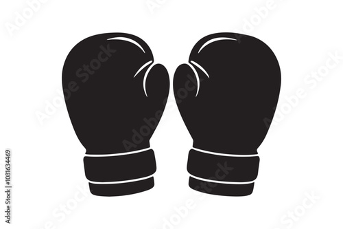 Boxing Gloves silhouette  vector illustration, Boxing Gloves silhouette 