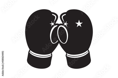 Boxing Gloves silhouette  vector illustration, Boxing Gloves silhouette 