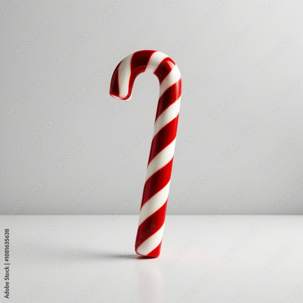 Obraz premium Red and white striped Christmas candy 