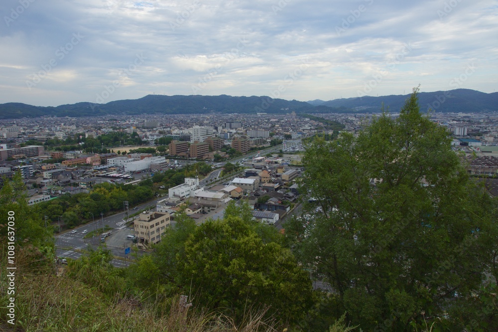 Obraz premium 亀島山から見える夕暮れ 玉島方面