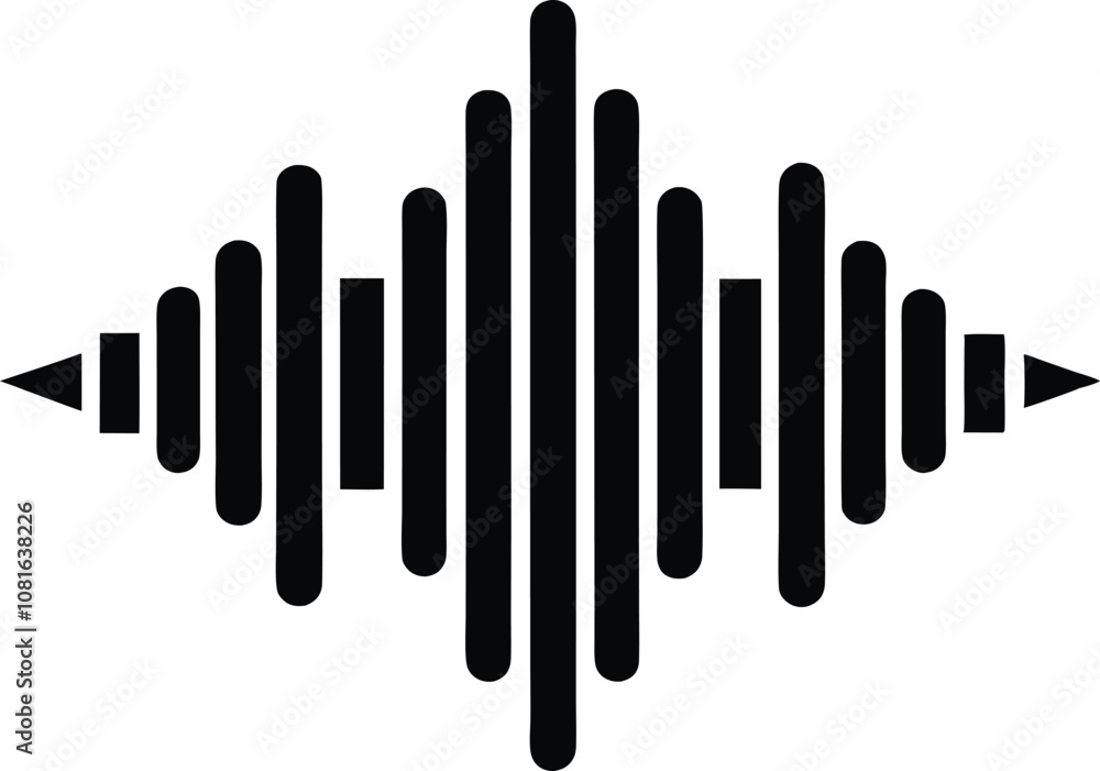 Vector sound wave icon , radio wave icon, music sound waves black Vector sound wave icon , radio wave icon, music sound waves black