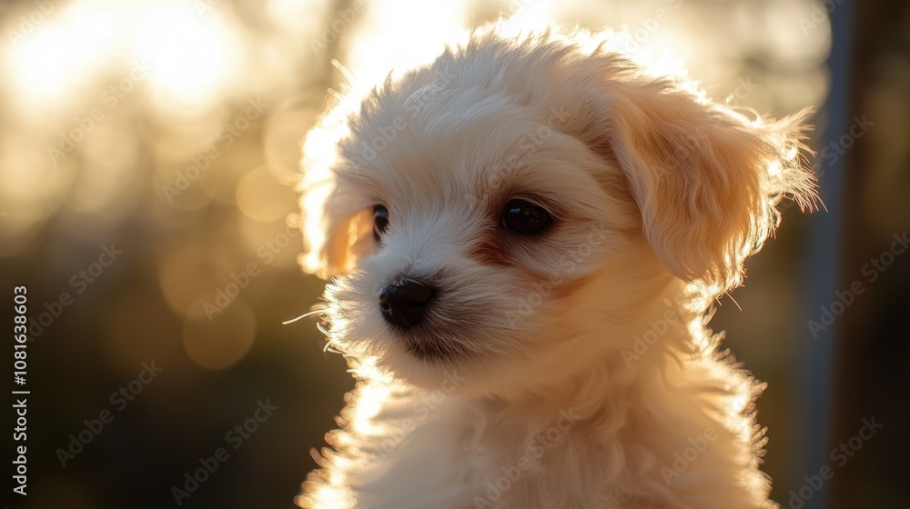 Puppy in Golden Light. Puppy in Golden Light.