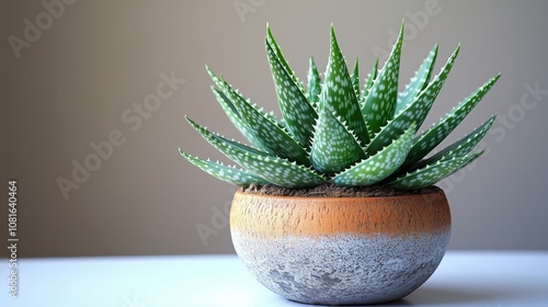 Aesthetic Indoor Succulent Plant in Decorative Pot