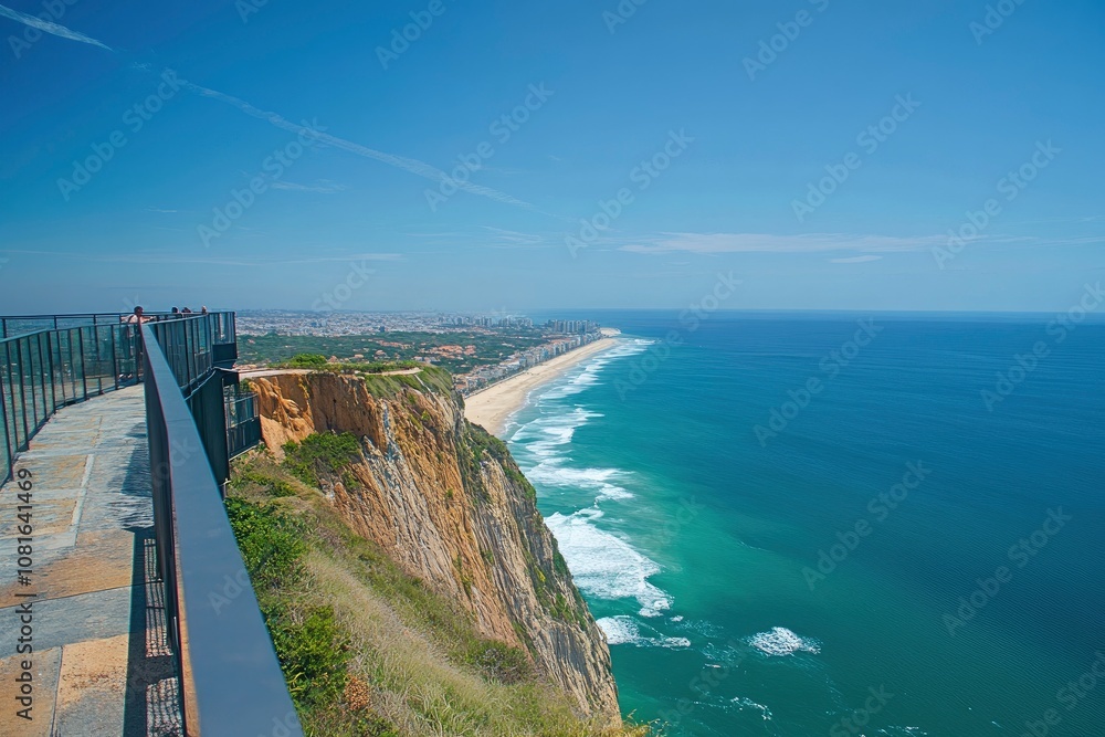 View from Cabo Girao skywalk - generative ai View from Cabo Girao skywalk - generative ai