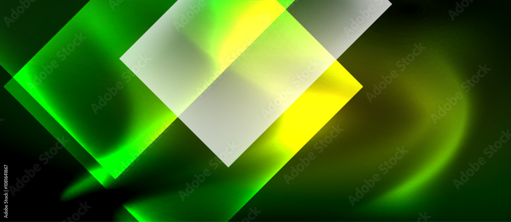 Glass squares with neon shiny light abstract background Glass squares with neon shiny light abstract background