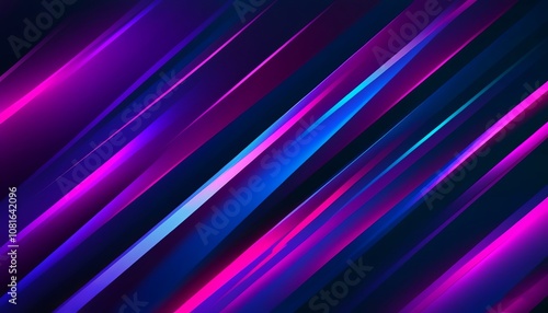 Diagonal Lines Background with Vibrant Neon Tones. Created with Generative AI Technology