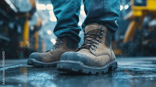 Work Boots Closeup. photo