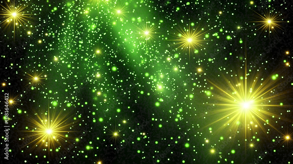 A night when the green stars dance down A night when the green stars dance down