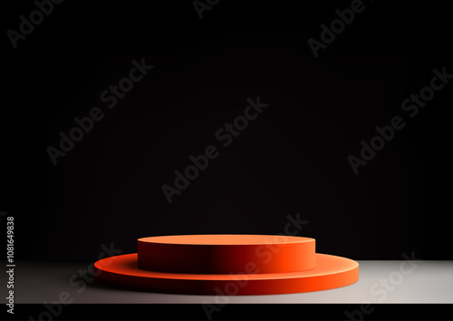 3D Orange Two Tiered Podium...