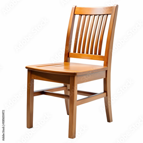 wooden chair isolated on white