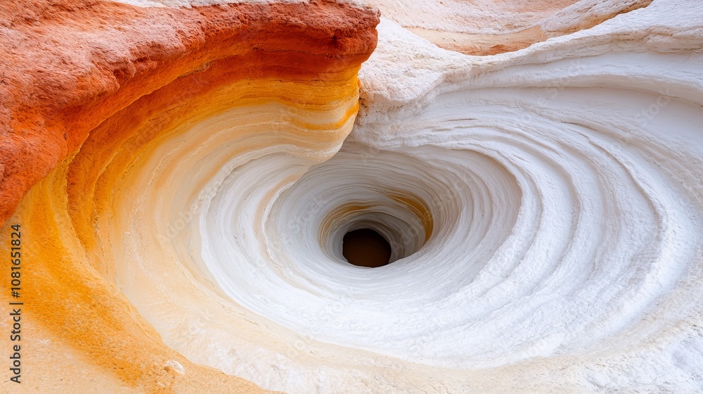Obraz premium A large hole in the middle of a rock formation