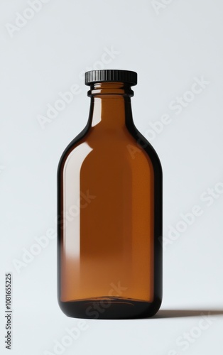 Amber Glass Bottle Mockup