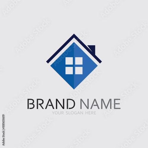 Home logo icon vector illustration design template.Home and house logo design vector, logo , architecture and building, design property , stay at home estate Business logo.