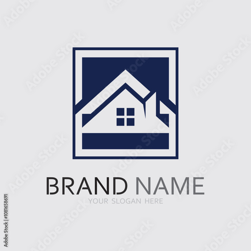 Home logo icon vector illustration design template.Home and house logo design vector, logo , architecture and building, design property , stay at home estate Business logo.