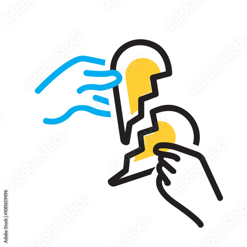 Vector multi color icon for Compromise