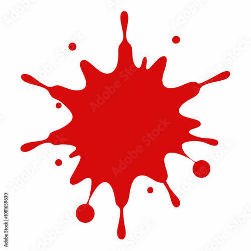 Realistic blood splatters vector set splash vector illustration on white background