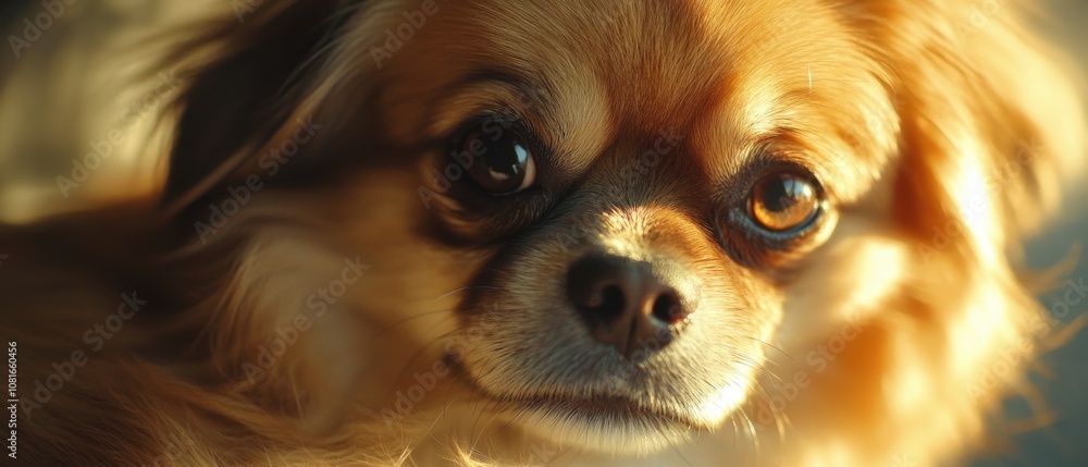 close-up portrait of a cute dog with golden fur and expressive eyes close-up portrait of a cute dog with golden fur and expressive eyes
