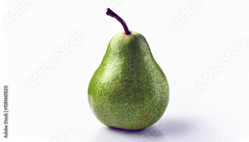 Fresh Green Pear Isolated on White Background