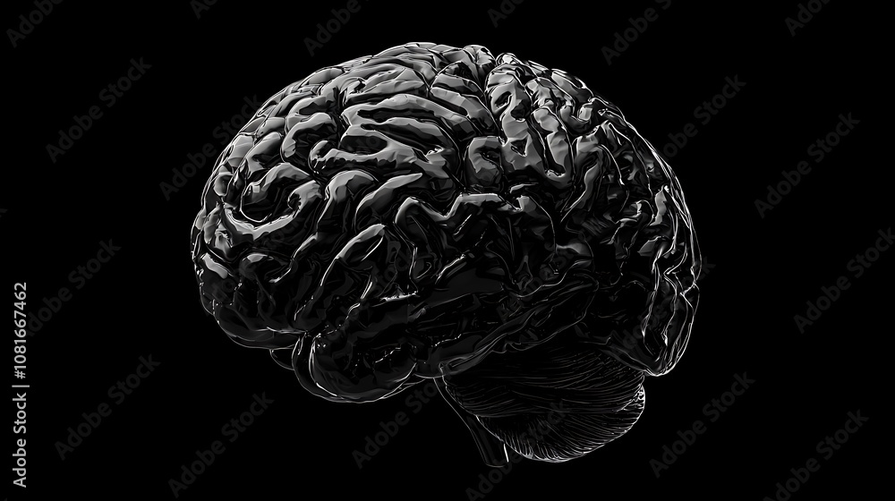 brain in 3D conceptual minimal image brain in 3D conceptual minimal image