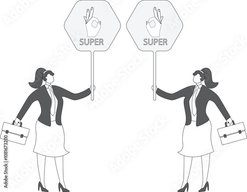 Both sides showing ok hand sign