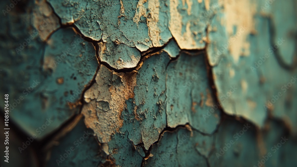 A close-up of cracked, aged paint on an old door, intricate texture details A close-up of cracked, aged paint on an old door, intricate texture details