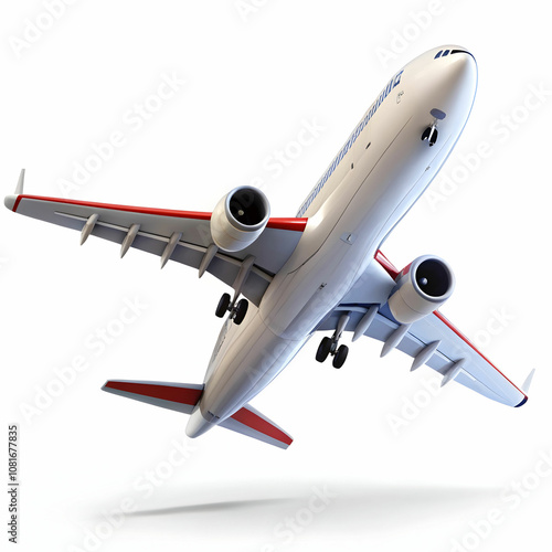 Realistic 3D Model of an Airplane in Detail