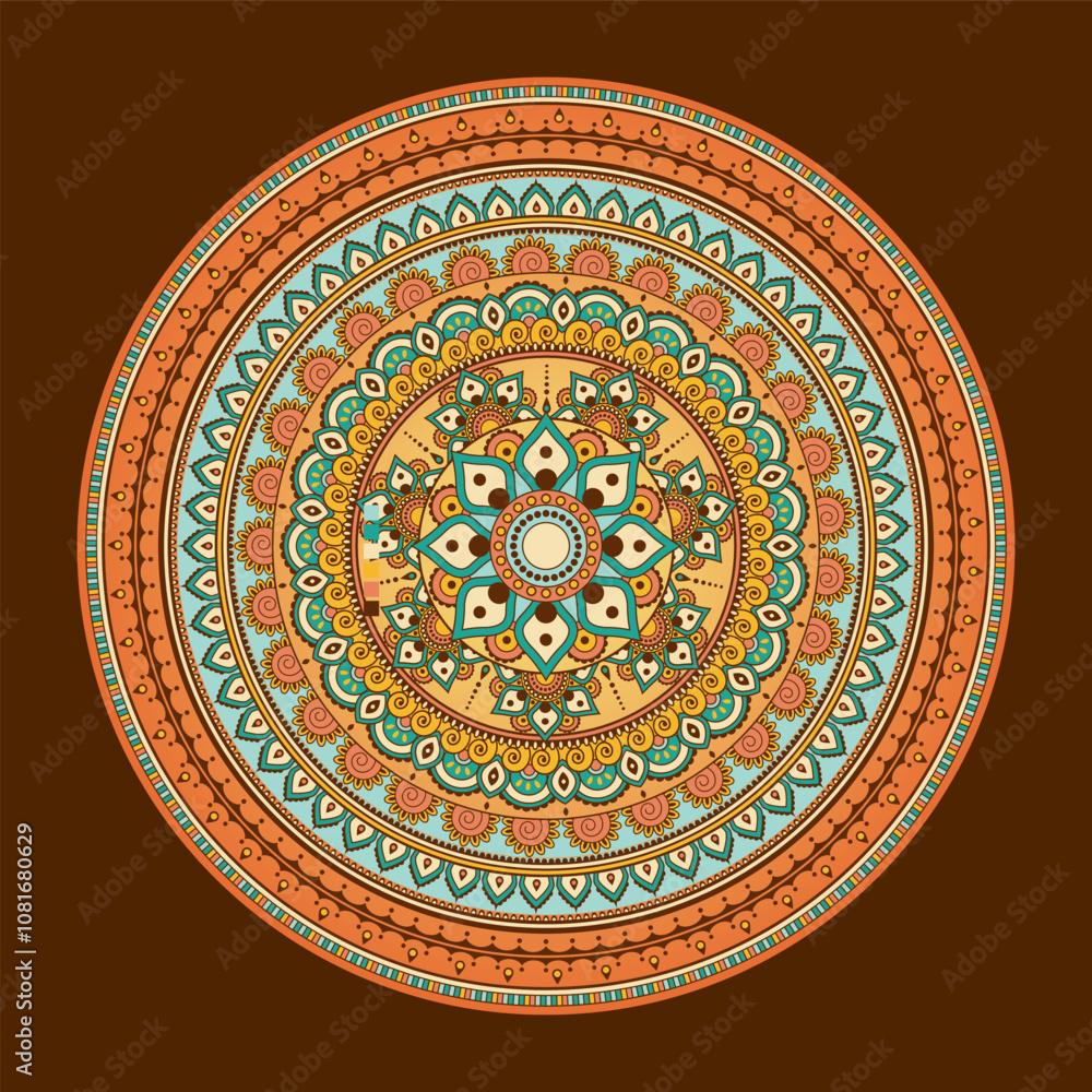 Fototapeta premium Mandala Art Pattern Eps Vector